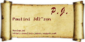 Paulini Jázon névjegykártya